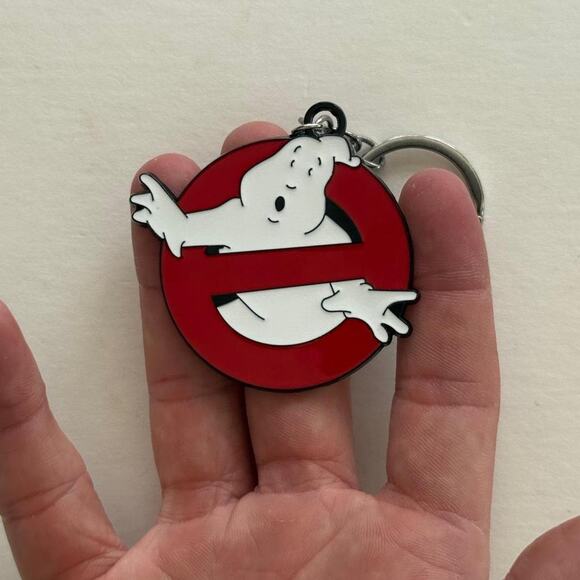 Y2K Red, White, and Silver Ghostbusters Keychain - Picture 3 of 3